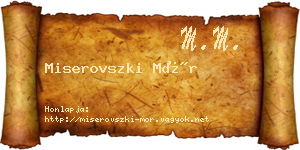 Miserovszki Mór névjegykártya